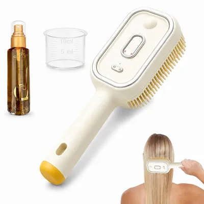 Produktbild von Dampf Haarbürste mit Sprühfunktion, elektrische Massagebürste für Kopfhaut, kabellos, Haarpflege Bürste mit Feuchtigkeitspflege