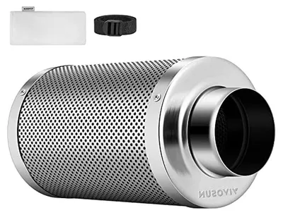 Productafbeelding van 20 cm Luchtkoolfilter voor Geurcontrole met Actieve Kool - Geschikt voor Kweektent en Buisventilator