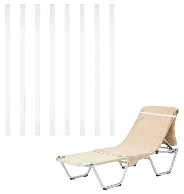 Imagen del producto de Bandas elásticas para toallas de silicona, 8 unidades, extra duraderas, ideales para la playa y la piscina