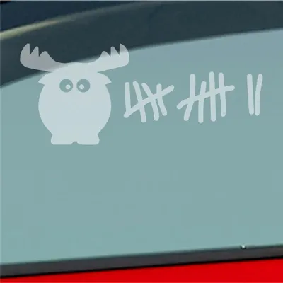 Produktbild von Auto Aufkleber Elch Liste Kills Drive Fast Strichliste 6x15 cm Milchglas Sticker Heckscheibenaufkleber