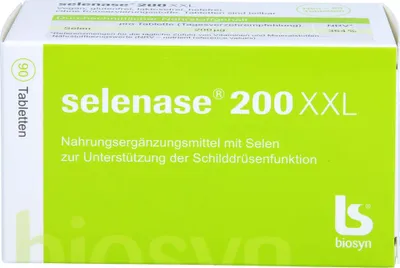 Zdjęcie produktu dla Selenase 200 XXL tabletki wspomagające funkcjonowanie tarczycy, 90 tabletek