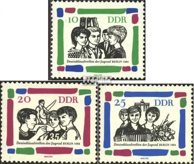 Produktbild von Briefmarken DDR 1964 Mi 1022-1024 (kompl.Ausgabe) gestempelt Deutschlandtreffen der Jugend