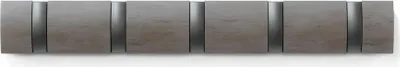 A product shot of a wall-mounted coat rack with multiple hooks.