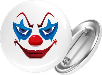 Produktbild von Huuraa Button Horrorclown Halloween 25mm rund mit Sicherheitsnadel Ansteckbutton Geschenkidee