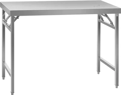 Produktbild von Royal Catering Pracovní stůl z nerezové oceli - PREMIUM - 120 x 60 cm - 120 kg - skládací -
