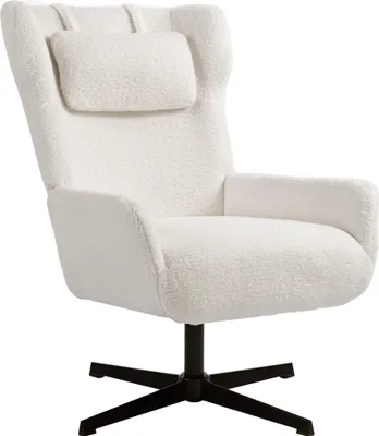 Produktbild von HOMCOM Sessel Wohnzimmer Ohrensessel Loungesessel mit Metallbeine Fleece-Optik