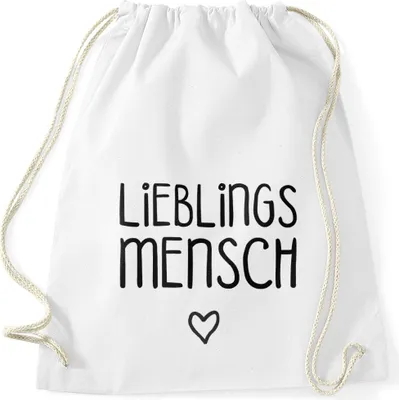 Produktbild von Lieblingsmensch Turnbeutel Moonworks® weiß unisize