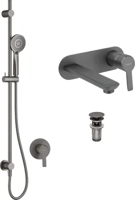 Produktbild von Badezimmer Armaturen und Zubehör Set DEANTE-30 in titanium