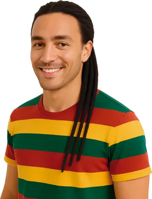 Immagine prodotto di Rasta Look Carnival Hairstyle Dreads Long Black 50 cm Adult Party Accessory, Colore: Nero