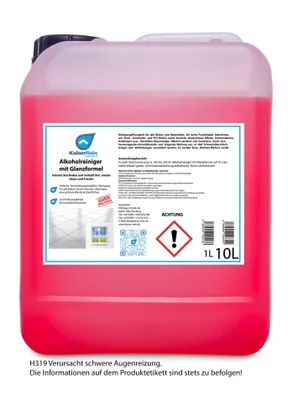 Produktbild von KaiserRein Profi Alkoholreiniger mit Glanzformel 10 L Konzentrat schützt alle Böden & Materialien Boden-Wischpflege 10 L Kanister Universal Glanzwischpflege Fußbodenreiniger mit Frischeduft