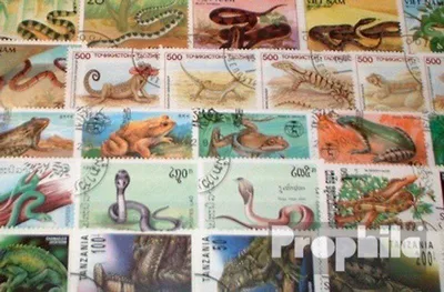 Produktbild von Briefmarken Motive 50 verschiedene Reptilien Marken