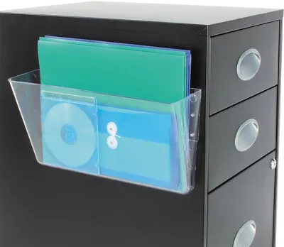Produktbild von Wandprospekthalter DokuPockets A4 Letterformat magnetisch transparent Packung mit 4 Stück