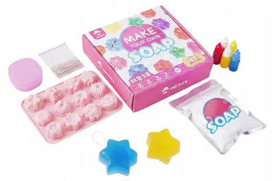 Zdjęcie produktu dla Zestaw Do Robienia Mydła Mydełek Diy Handmade Soap Set Dla Dzieci Kolorowy