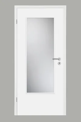 Produktbild von Pertura Zimmertür Soley weiß lackiert (ähnlich RAL 9010) 86,0x198,5 cm mit Lichtausschnitt G3 Links (ohne Glas)