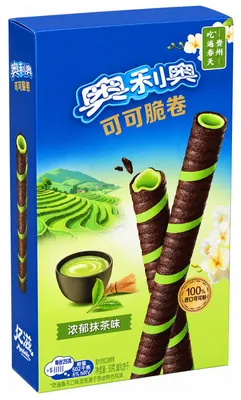 Produktbild von Oreo Cocoa Crisp Roll Matcha China 50g