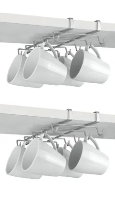 Produktbild von Metaltex 2er-Set MyMug Schrankeinsatz Tassenhalter/Becherhalter für 10 Tassen, Polytherm
