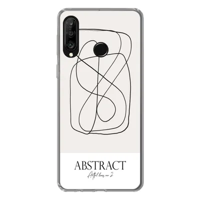 Produktbild von MuchoWow® Handyhülle Schutzhülle Hülle für Huawei P30 Lite Kunst - Linienkunst - Abstrakt Silikon Softcase Handy Hülle - Handyhülle