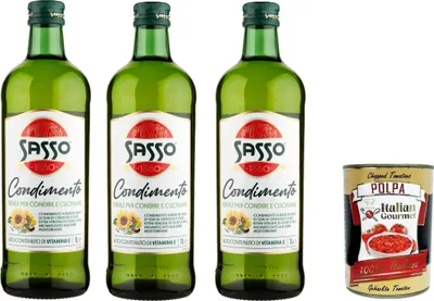 Produktbild von Sasso Condimento Ideale per Condire e Cucinare Gewürz, ideal zum Würzen und Kochen, 3x1lt+ Italian Gourmet polpa 400g