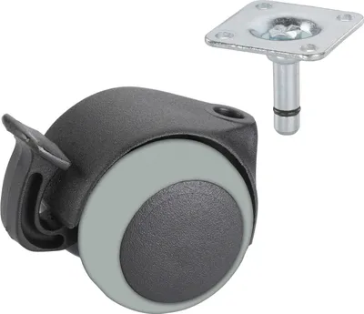 Immagine prodotto di DÖRNER + HELMER doppia ruota piroettante Due freni a piastra da 50 mm 40 kg