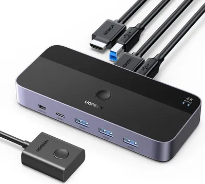 Imagen del producto de Conmutador KVM Ugreen CM664, conmutador HDMI 2 en 1 -