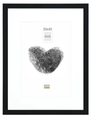 Productafbeelding van Deknudt S66KF2 P1: 30x40 cm, hout, zwart, met passepartout