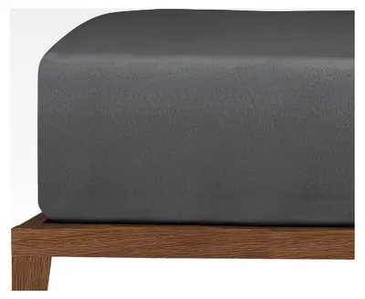 Produktbild von Spannbettlaken New Jersey - Edeljersey - 100 x 200 cm - Dunkelgrau