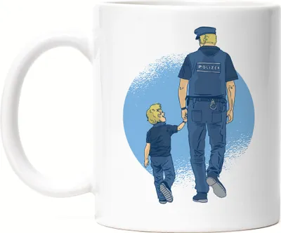 Produktbild von Papa Polizist Tasse Vatertagsgeschenk für Polizisten-Papa-Sohn Süßes Motiv Uniform