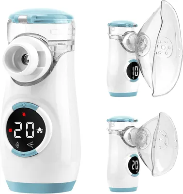 Produktbild von Inhalationsgerät für Erwachsene und Kinder, Wiederaufladbarer Inhalator mit Countdown-Timer und Automatischer Reinigungsfunktion
