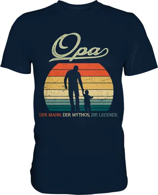 Produktbild von Opa Enkel Großvater Enkelkind Geschenk Vatertag T-Shirt – Navy / 4XL