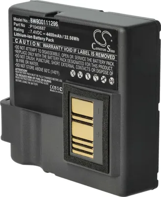 Produktbild von vhbw Akku kompatibel mit Zebra QLN420, ZQ630 Drucker Kopierer Scanner Etiketten-Drucker (4400 mAh, 7,4 V, Li-Ion)