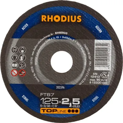 Immagine prodotto di Disco da taglio Rhodius FT67 125x2,5 mm diritto