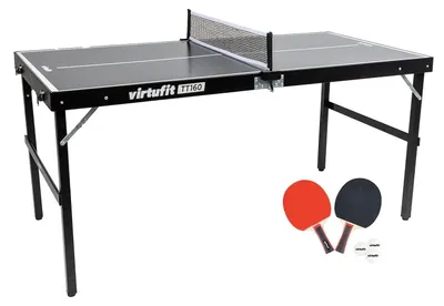 Image de Mini table de ping-pong TT160, livrée avec 2 raquettes et 3 balles