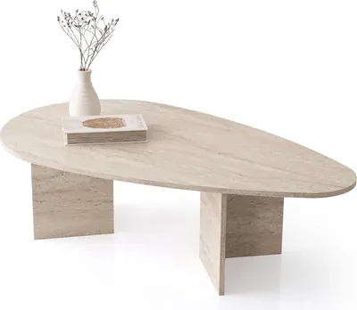 Produktbild von Skye Decor, Flap - 9542, Couchtisch, Travertin, 100% MELAMINBESCHICHTETE SPANNPLATTE, 139,5 x 79,5 x 42 cm