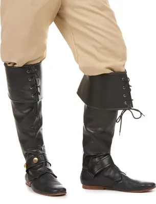 Zdjęcie produktu dla Pirackie nakładki na buty deluxe czarne - jeden rozmiar