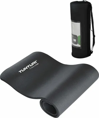 Zdjęcie produktu dla Tunturi NBR, Mata do ćwiczeń wytrzymała, Czarny, 600 mm, 18000 mm, 1,5 cm