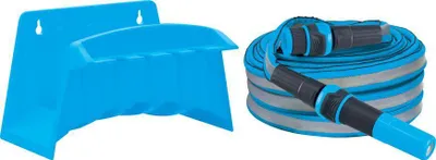 Produktbild von Schlauch AQUACRAFT® 870101, Textilschlauch, flach, Set mit Düse und Halter, L-10 m