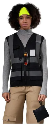 Produktbild von Arbeitsweste Damen Sicherheitsweste Laufweste mit Reißverschluss und Taschen 3XL Schwarz