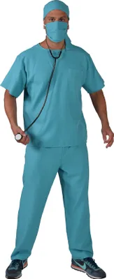 Produktbild von M213205-L türkis Herren Chirurgen Kostüm OP Anzug Gr.L