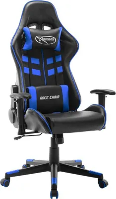 Produktbild von Gaming-Stuhl Schwarz und Blau Kunstleder