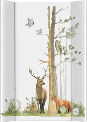 Produktbild von Ceba Baby® Wickelauflage 70x50 cm Wickelunterlage - 2 Keil weiche Wickelmulde - Wickekommode geeignet - Wickeltischauflage - Wasserdicht und Abwaschbar - Wald