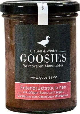 Produktbild von Goosies Entenbruststückchen in kräftiger Sauce zart gegart