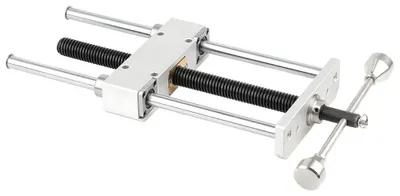 Produktbild von Holzbearbeitungsschraubstock - Modell MG0-000-0060A - Schwerlast - Doppelgelenk-Klemmung - Spannbereich 0–300 mm - Aluminiumlegierung und Edelstahl - Silber