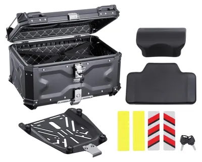 Produktbild von VEVOR Motorrad-Topcase Motorradkoffer 65 L Heckbox aus Aluminiumlegierung mit Le