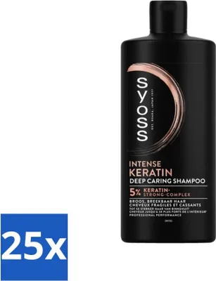 Zdjęcie produktu dla SYOSS - Keratin - Szampon - Długotrwała stylizacja - 440ml - Opakowanie Advantage - 25 szt