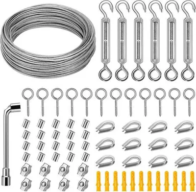 Produktbild von Famanu Stahldrahtset 35m/2mm - für Kletterpflanzen, inklusive Spannwerkzeug