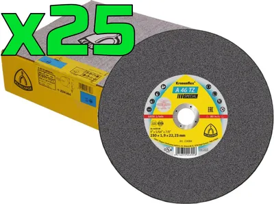 Zdjęcie produktu dla Tarcza Do Cięcia Metalu 230X1,9 Klingspor 25Szt. Opakowanie