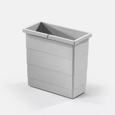 Image de Hailo Seau intérieur 1102449 gris clair 12 litres 320 x 156 x 295 mm 2 anses