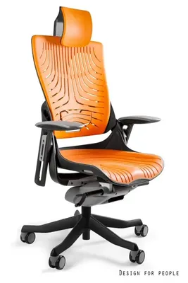 Zdjęcie produktu dla Fotel biurowy Wau 2 TPE-12 elastomer mango/czarny