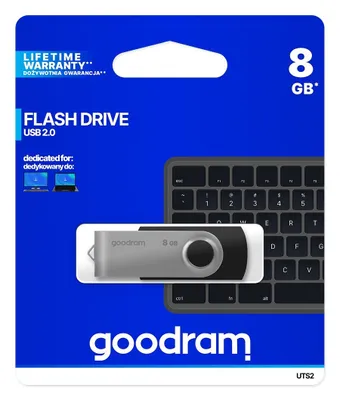 Produktbild von GoodRam Twister 8GB USB 2.0 Schwarz UTS2-0080K0R11