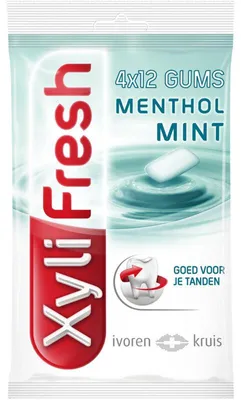Zdjęcie produktu dla XyliFresh Mentholmint guma do żucia bez cukru 4 szt. 72 g z ksylitolem